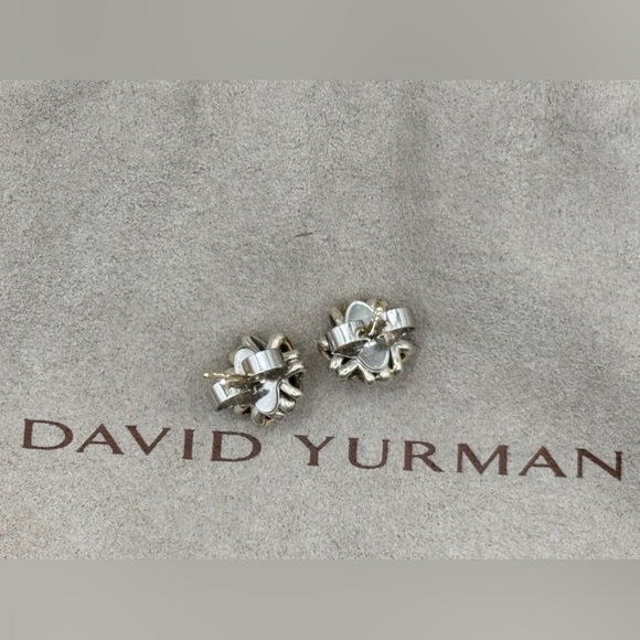 David Yurman Crossover Stud Earrings
Sterling Silver with 18K Yellow Gold, 11mm - Picture 4 of 4